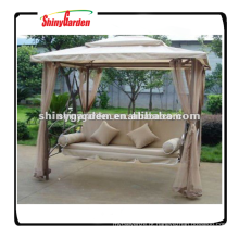 Shinygarden jardim ao ar livre de aço armação de metal pátio gazebo pendurado cadeira de balanço cama
